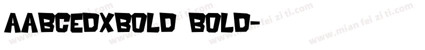 AabcedXBold Bold字体转换